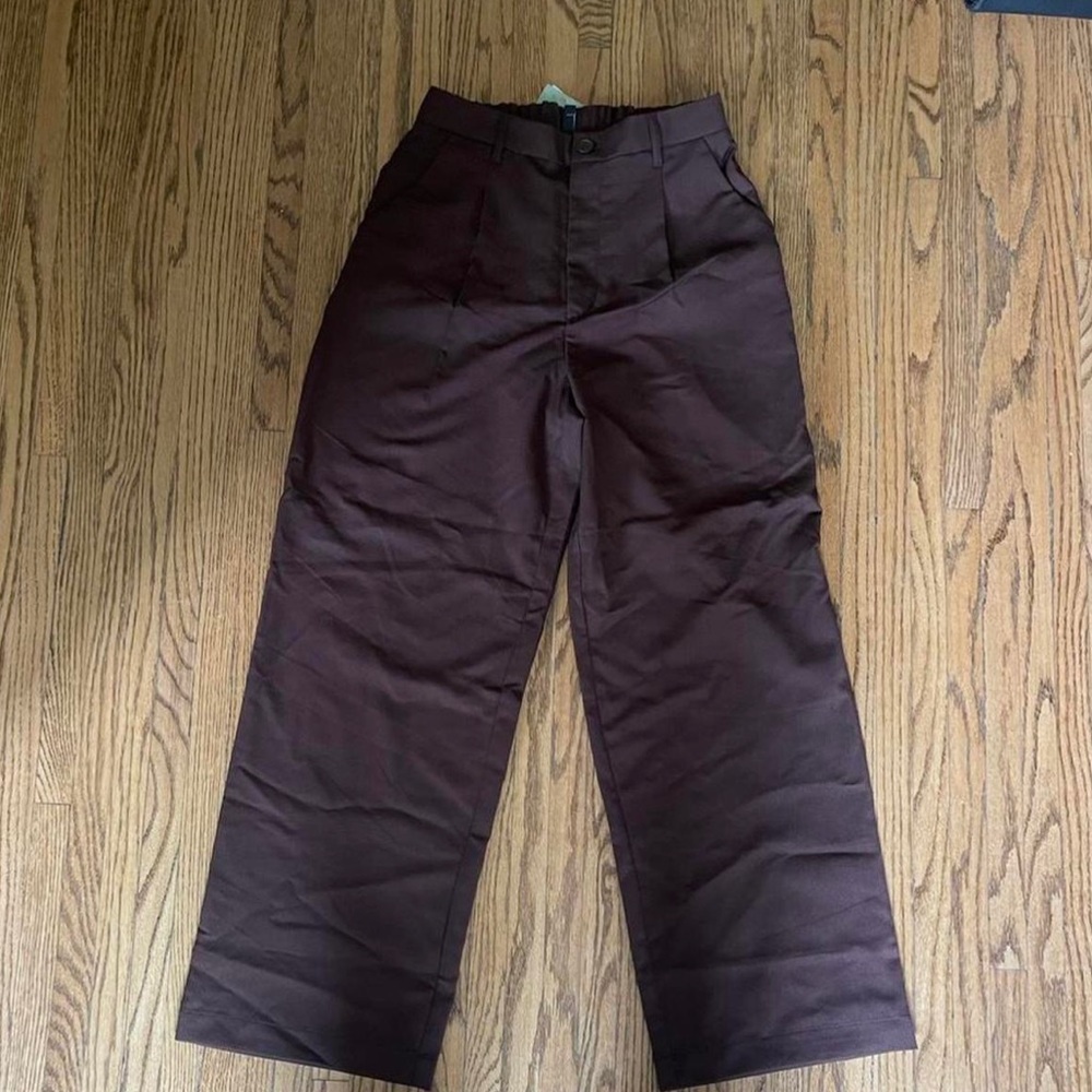 Brown wide leg pants